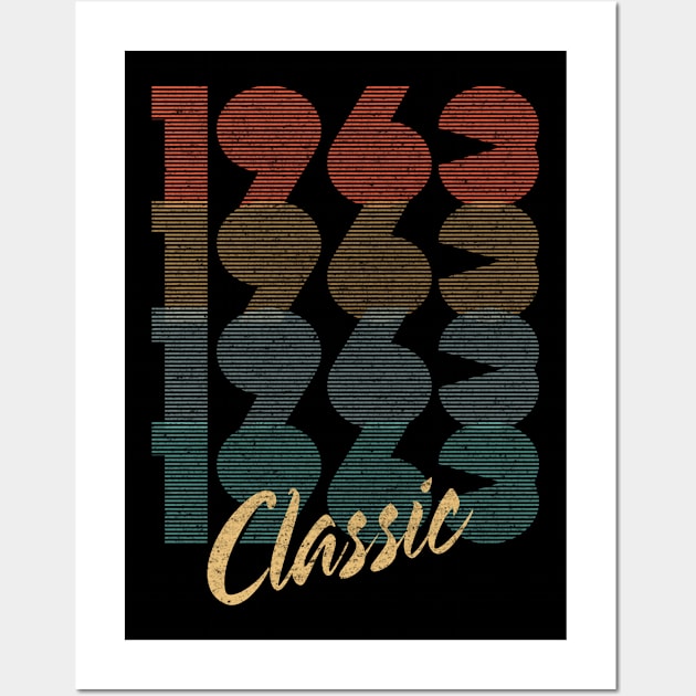 1963 - Retro Vintage Classic Birthday Gift Wall Art by ReneeCummings